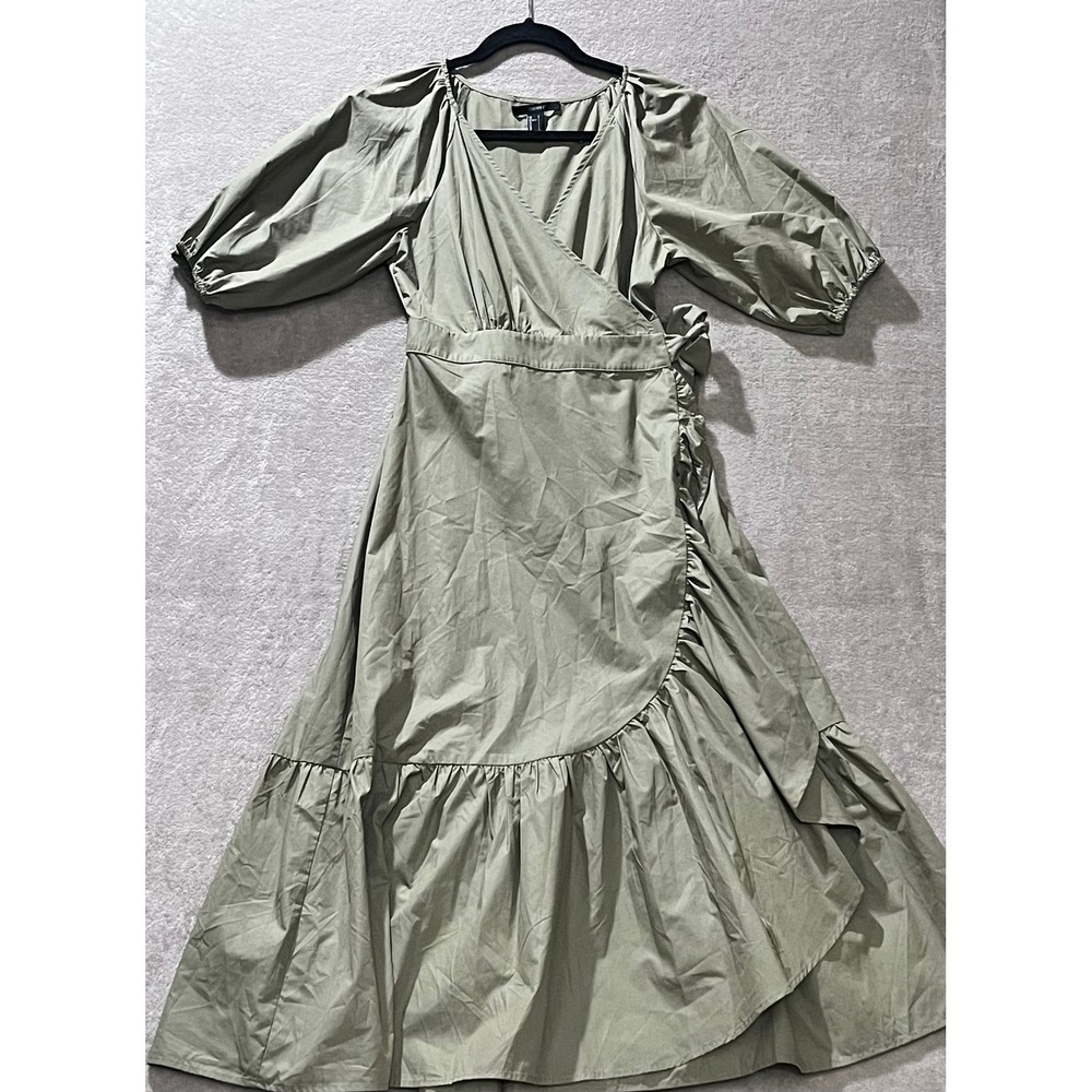 Forever 21 Wrap Dress Women Small Boho Prairie Garden Party Wedding Guest Casual